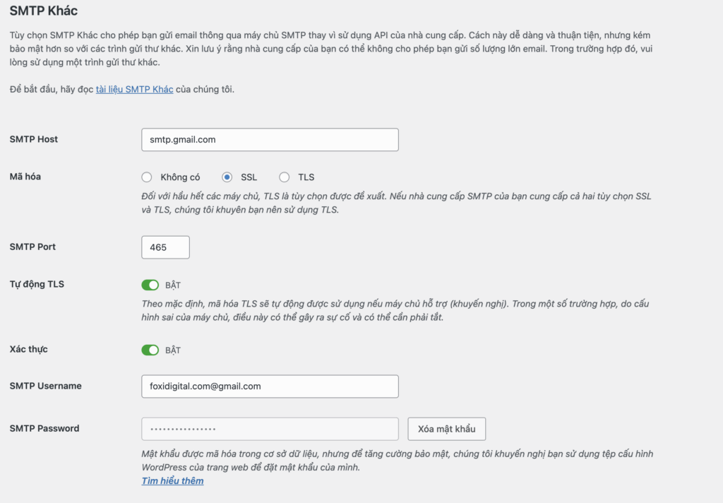 Hướng dẫn cấu hình SMTP Gmail trên WordPress với plugin WP Mail SMTP mới nhất
