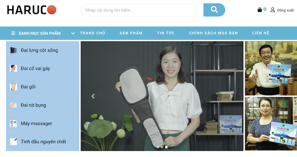 Thiết kế web đai lưng Haruco giải pháp tăng trưởng thương hiệu từ nền tảng số